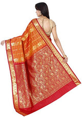 RRs Women's kanchipuram Sumanjali Pattu Saree handloom saree (SBB002 GOLD MUSTARD)