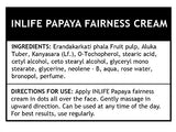 INLIFE Natural Papaya Fairness Moisturizer Cream (100 gm) Paraben Free Cosmetic For Skin Whitening, Ageing, Wrinkles, Blemish, Tightening and Black Spots