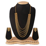 Dancing Girl Golden Metal Multi-Strand Necklace For Girls