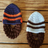 Bearded Baby hat - Funny Children's Hat - Toddler Winter Hat Baby Photo Prop FREE SHIPPING IN US