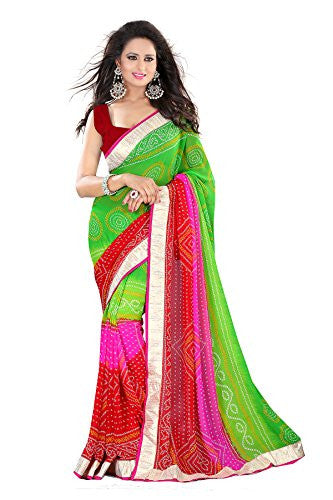 Glory Sarees Georgette Saree (Vn04_Green)