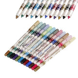 12 Colors M.N. Waterproof Glitter Eyeliner Eyeshadow Lip Pencil Pen Cosmetic Makeup 10006435