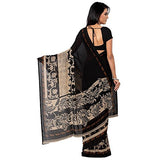 Trendz Women's Cotton Silk Saree (TZ_Black_Beauty__Black_Free Size)