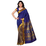 Varkala Silk Sarees Women's Art Silk Half N Half Saree(HF1101RBV_Blue &amp; Violet)