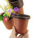 100 Pcs 4" Plastic Flower Pots Plants Nursery Pot/Pots Seedlings Plant Container Seed Starting Pots