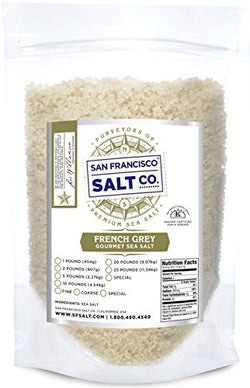 French Grey Sea Salt, pure & natural sea salt from France (5lb Bag Coarse Grain)