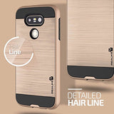 LG G5 Cover, REALIKE&trade; Premium {Imported} Shock Proof Protective Dual Layer Case for LG G5 (Simply Fit Series) - (Gold)