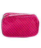 Di Grazia Pink Double Decker Cosmetics Storage Bag With Mirror