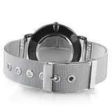 Alienwork Classic St.Mawes Quarz Armbanduhr elegant Quarzuhr Uhr modisch Zeitloses Design klassisch silber Metall U04916G-02