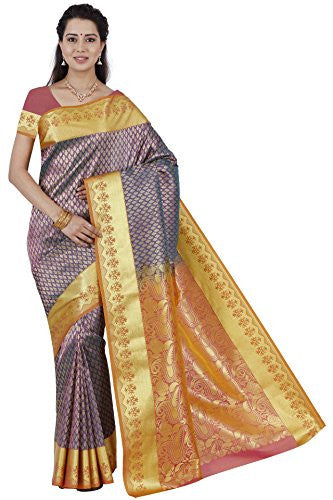 RR Women's Resham Silk Powerloom Saree (RR-BBB001-MAGENTA)