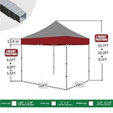 Eurmax No Matter 10x10 Canopy Ez Pop Up Tent Portable Party Shelter With Roller Carry Bag Bonus a Ground Mat (Black)