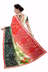 Trendz Georgette Bandhani Saree With Blouse Piece (TZ_Bandhani)