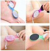 4 in 1 Multi use Pedicure Paddle Brush - 4 Step Pedicure (Cleanse, Scrub, File and Buff) - (Color may vary)