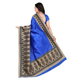 e-VASTRAM Womens Art Mysore Printed Silk(NS8D_Blue)