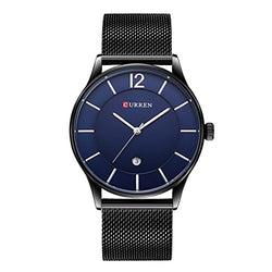 BINZI Montres pour Homme Inoxydable Noir Multifunction de Mode décontracté et Etanche Montre à Quartz Analogique affichage du jour