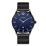 BINZI Montres pour Homme Inoxydable Noir Multifunction de Mode décontracté et Etanche Montre à Quartz Analogique affichage du jour