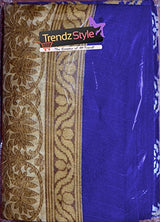 Trendz Bhagalpuri Cotton Silk Saree(TZ_Kasturi_Blue)