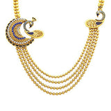 Sukkhi Fascinating Four String Peacock Gold Plated Necklace Set For Women