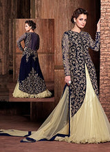 Sargam Fashion Embroidered With Embellished Beige Bhagalpuri Silk Traditional...