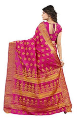 Mimosa Tassar Silk Saree(3049-2039-PINK)