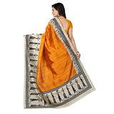 E-VASTRAM Womens Art Mysore Printed Silk Saree (NS7A_Yellow)