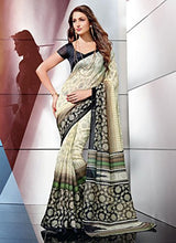 Trendz Women's Silk Saree (TZBS_Cream and Black_Cream)