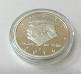 Aizics Mint President Donald Trump 2016 Silver Plated Eagle Novelty 30mm Coin