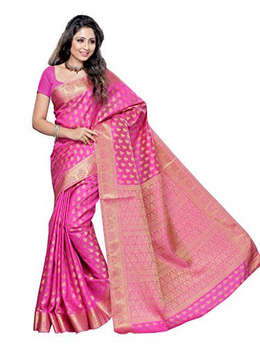 Mimosa Tassar Silk Saree (2038_Pink)