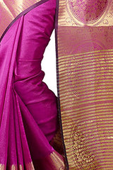 Chandrakala Women's Banarasi Cotton Silk Saree(Pink)