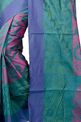 Chandrakala Women's Banarasi Cotton Silk Saree(Green)