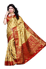 Mimosa Women's Traditional Art Silk Saree Kanjivaram Style With Blouse Color:Chiku(3299-224-CKU-MRN )