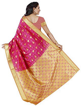RR's Women's Kanchipuram Art Silk Saree Handloom Saree (RR-REB007-MAGENTHA)