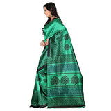 e-VASTRAM Womens Art Mysore Printed Silk(NS2D_Green)