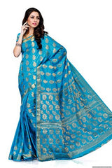 Mimosa Women'S Tussar Silk Saree With Blouse,Color:Ananda(3188-104-TUS-AND)