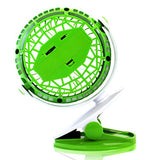 Powerful Clip On Fan ClipGrip With a Lifetime Guaranty, Battery Operated Portable & Rechargeable, White Noise Option, Great For The Car, Desk, Stroller & The Beach For The Best Cooling Effect. Green