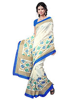 E-Vastram Women's Saree (ANGOORI5_BeigeFree Size)