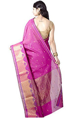 Chandrakala Women's Faux Banarasi Silk Saree (9158_Pink)