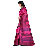 e-VASTRAM Womens Art Mysore Printed Silk Saree(NS2C_Pink)