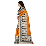 E-VASTRAM Womens Art Mysore Printed Silk Saree (NS7A_Yellow)