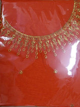ZFashion Women's Fanta Mastani Orange Color Embroidered &amp; Lace Work Semi-Stitched Net Lehenga with Yellow Net Dupatta
