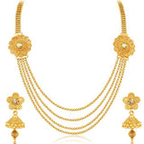 Sukkhi Marvellous Jalebi 4 String Gold Plated Necklace Set For Women