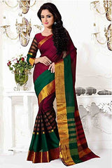 Trendz Women Cotton Silk Saree(TZ_VV_Multi)