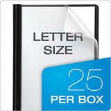 Oxford Premium Clear Front Report Covers, Letter Size, Black, 25 per Pack (58806EE)