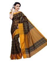 Mimosa Women Kanchipuram Cotton Art Saree With Plain Blouse (Yellow ,3145-RZ-4-CH-MUST)