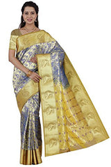 RR Women's Resham Silk Powerloom Saree (RR-BBB002- SILVER MAGENTHA)