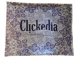 Clickedia Women's Net Embroidered Blue &amp; Golden Semi Stitched Anarkali - Dress Material