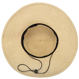 Women Floppy Sun Beach Straw Hats Wide Brim Packable Summer Cap (Beige) by Janrely