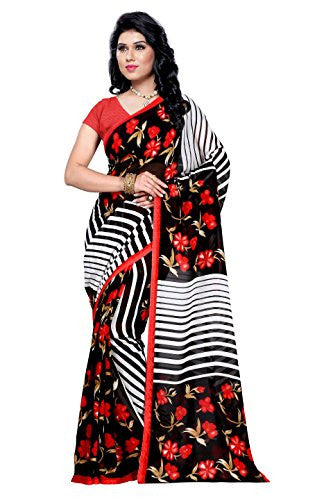 Trendz Women's Georgette Saree (TZ_Charmin_Multi_Free Size)