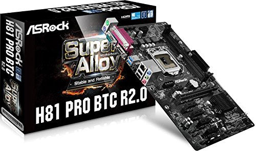 ASRock H81 PRO BTC R2.0 LGA 1150 Intel H81 HDMI SATA 6Gb/s USB 3.0 ATX Motherboard