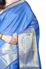 Chandrakala Women's Silk Saree (9138_Blue)